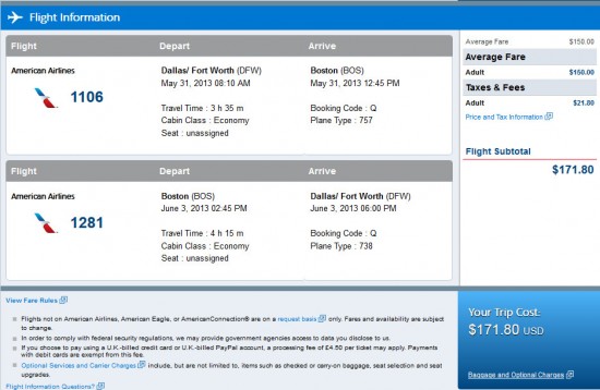 Airfare Deal – American: Dallas – Boston (and vice versa) $172 ...