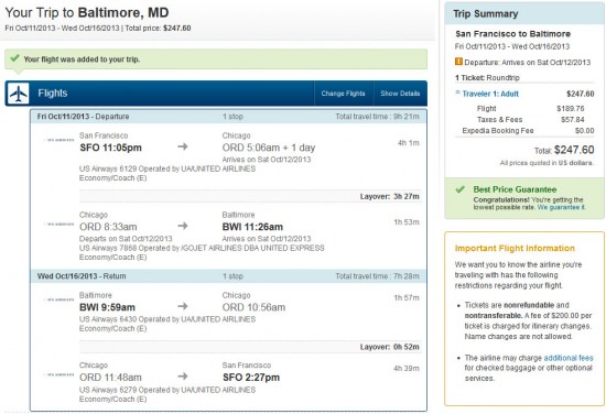 Airfare Deal – US Airways: San Francisco – Baltimore (and vice versa ...