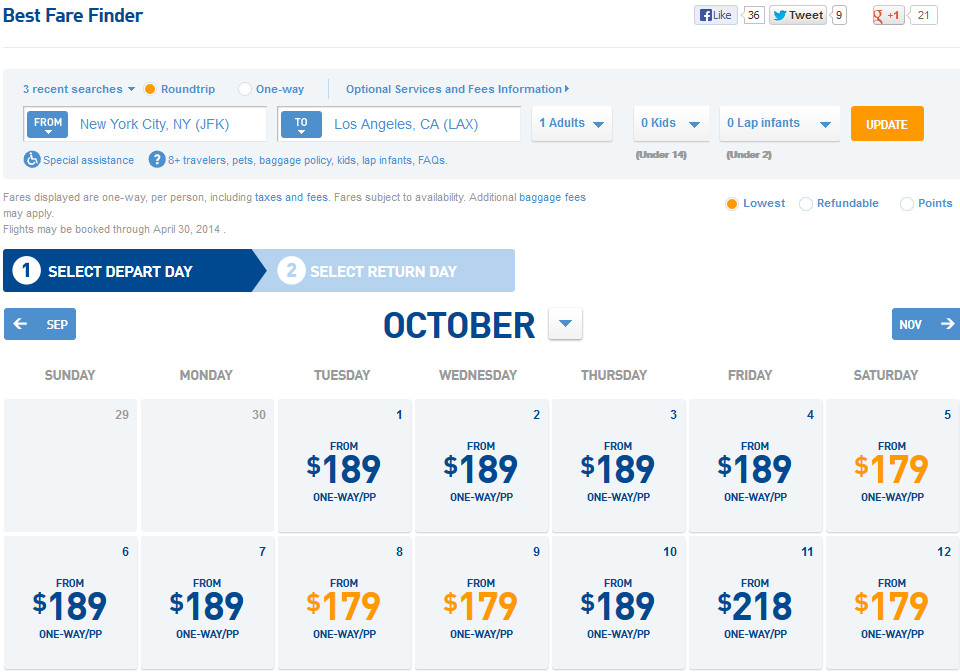 How to Search for the Best jetBlue Fares with jetBlue’s Best Fare