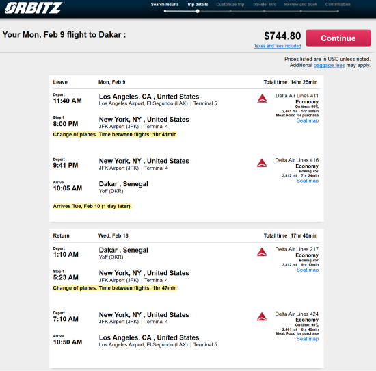 Delta – $745: Los Angeles / Phoenix / Dallas / Washington D.C ...