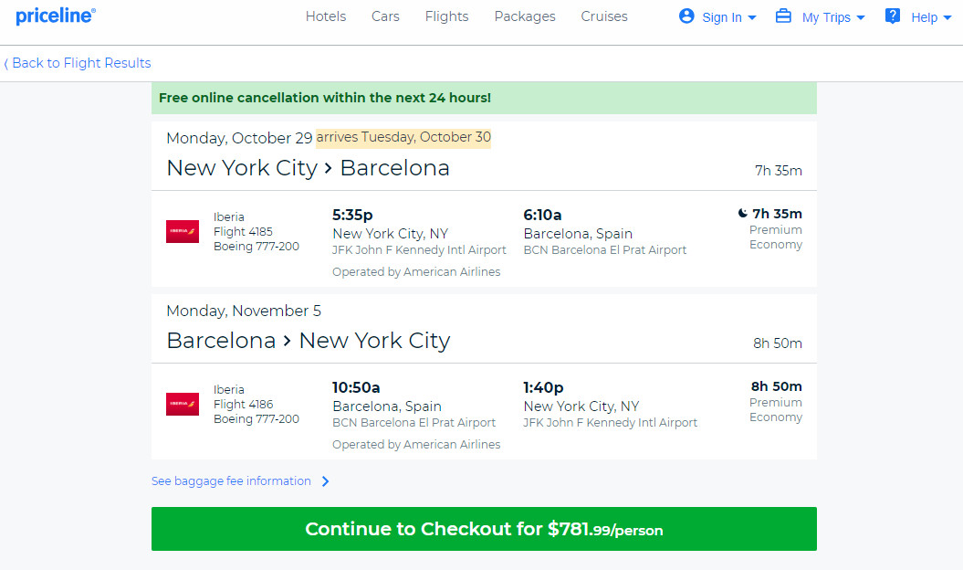 [Premium Economy] Iberia / American – $782: New York – Barcelona, Spain