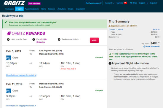 Copa – $410: Los Angeles – Quito, Ecuador. Roundtrip, including all ...