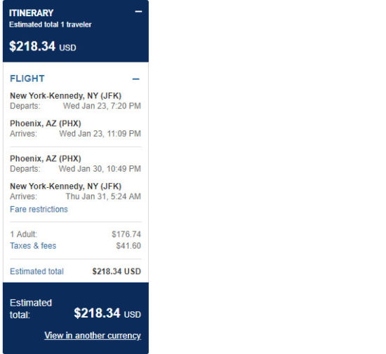 Flights from best sale nj to arizona