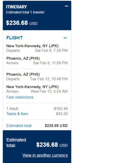 Flights to discount arizona from nj