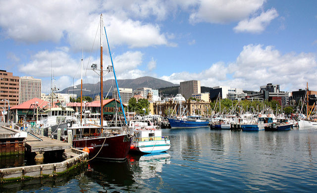 American: Chicago – Hobart, Australia. $822. Roundtrip, including all Taxes