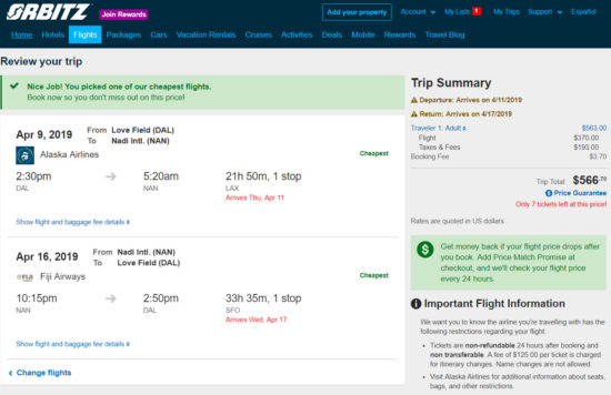 Fiji Airways – $567: Dallas – Nadi, Fiji. Roundtrip, including all ...