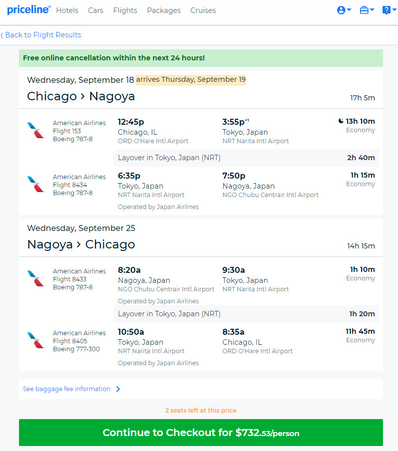 American / Japan Airlines – $733: Chicago / Boston / Dallas / New York ...