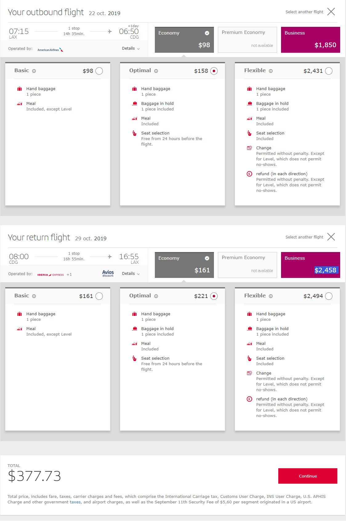 [FARE GONE] Iberia / American – $378 (Regular Economy) / $258 (Basic