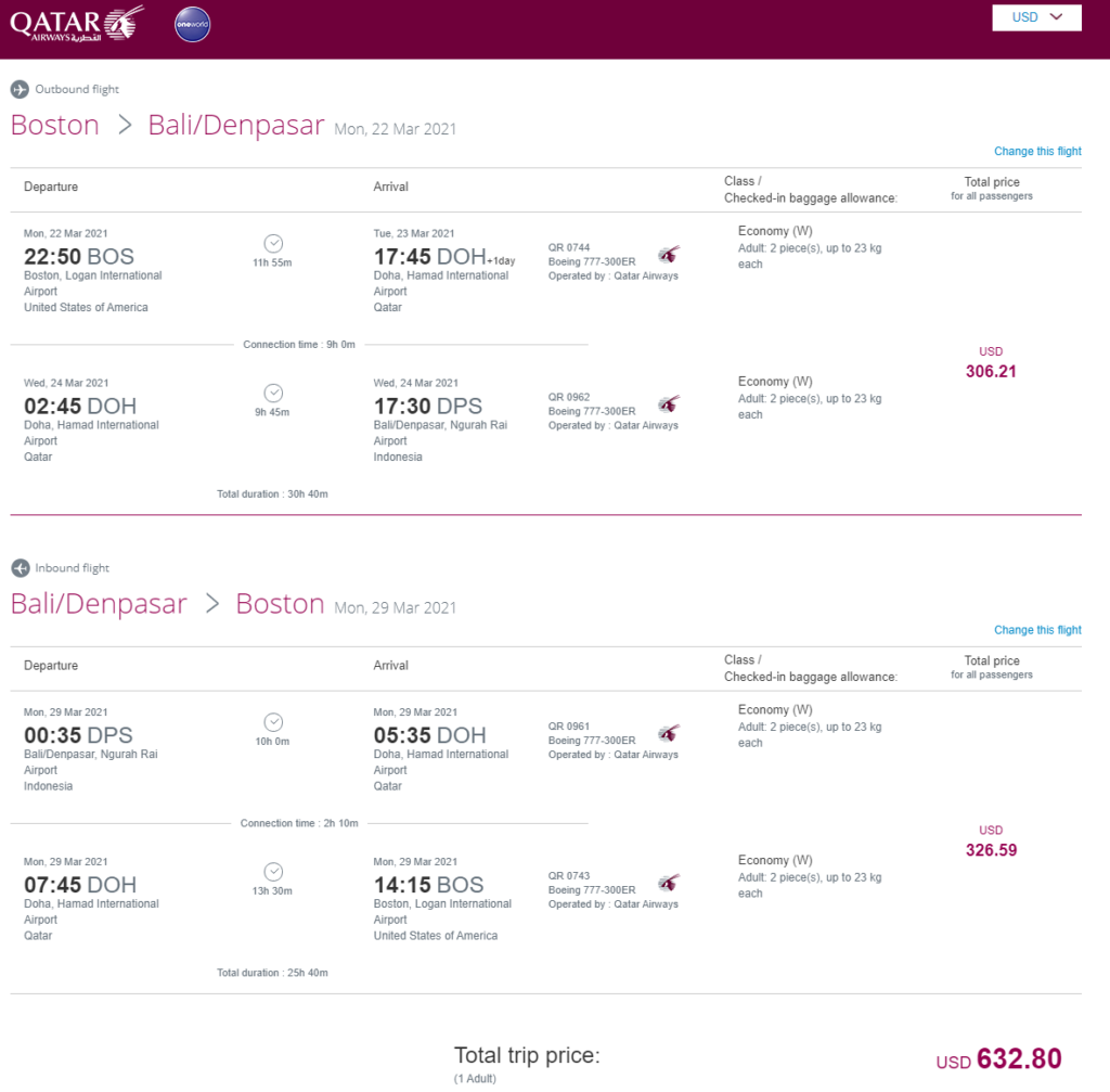 Qatar Airways: Boston – Bali, Indonesia. $633. Roundtrip, including all ...