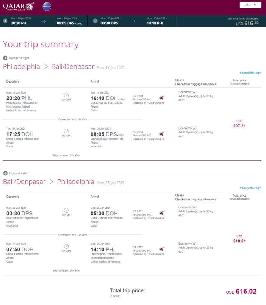 Qatar Airways: Philadelphia – Bali, Indonesia. $616. Roundtrip ...