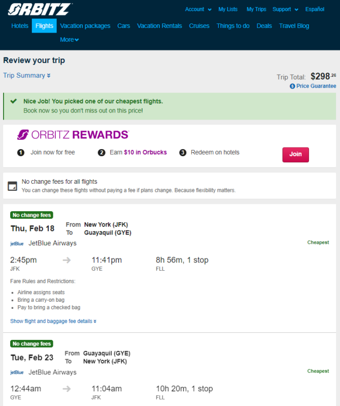 jetBlue: New York – Guayaquil, Ecuador. $298. Roundtrip, including all ...