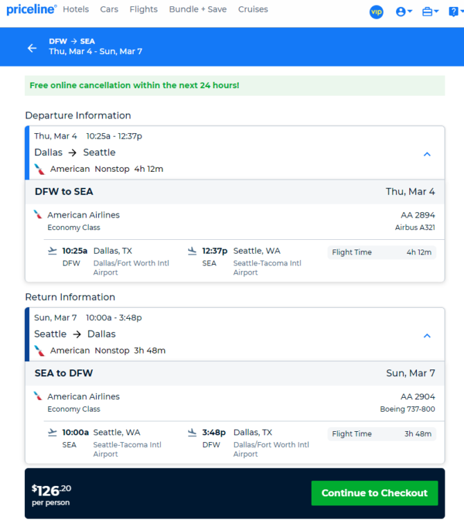 American Dallas Seattle And Vice Versa 126 Roundtrip Including All Taxes The Flight Deal