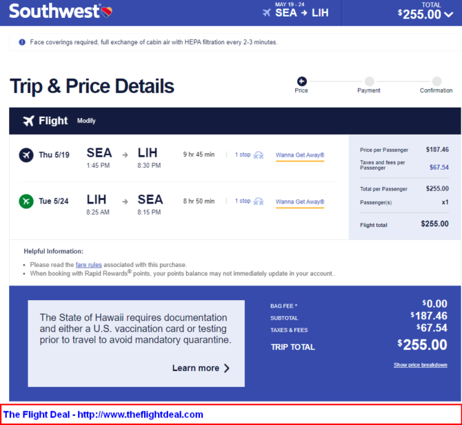 Southwest: Seattle – Kauai, Hawaii (and vice versa) $255. Roundtrip ...