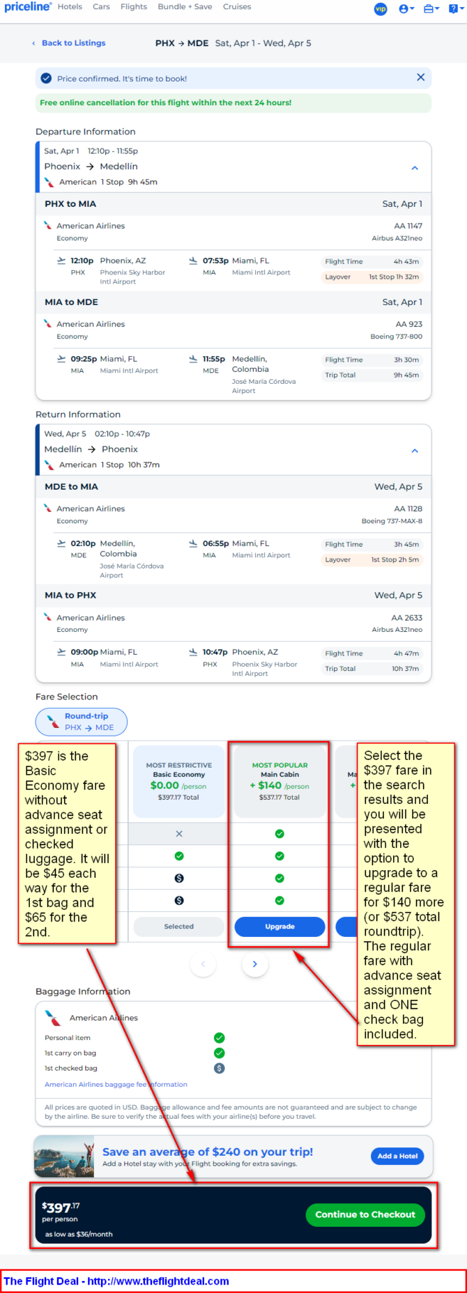 American: Phoenix – Medellin, Colombia. $397 (Basic Economy) / $537 ...