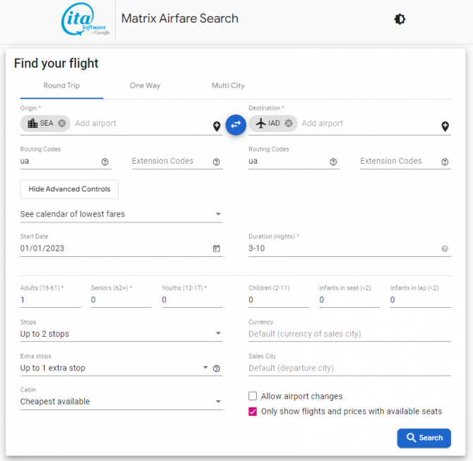 United: Seattle – Washington D.C (and vice versa). $197 (Basic Economy ...